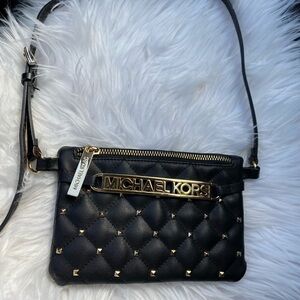 Michael Kors Black Studded Crossbody Bag